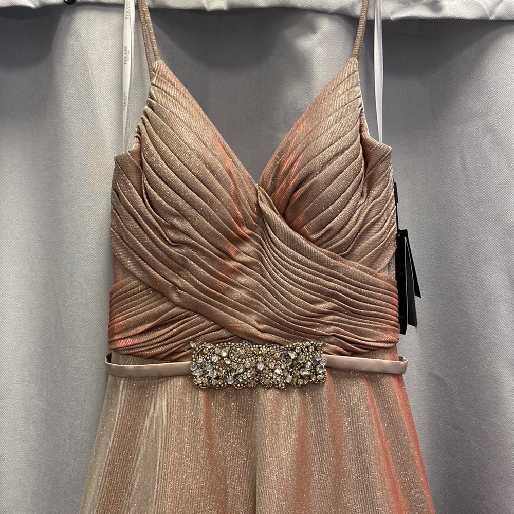 Terani Couture Ruched V-Neck A Line Ballgown